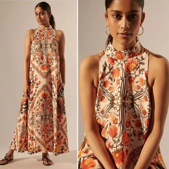 Anthropologie Dresses & Skirts - Farm Rio x Anthro Halter Maxi Dress in Harvest Floral NWT